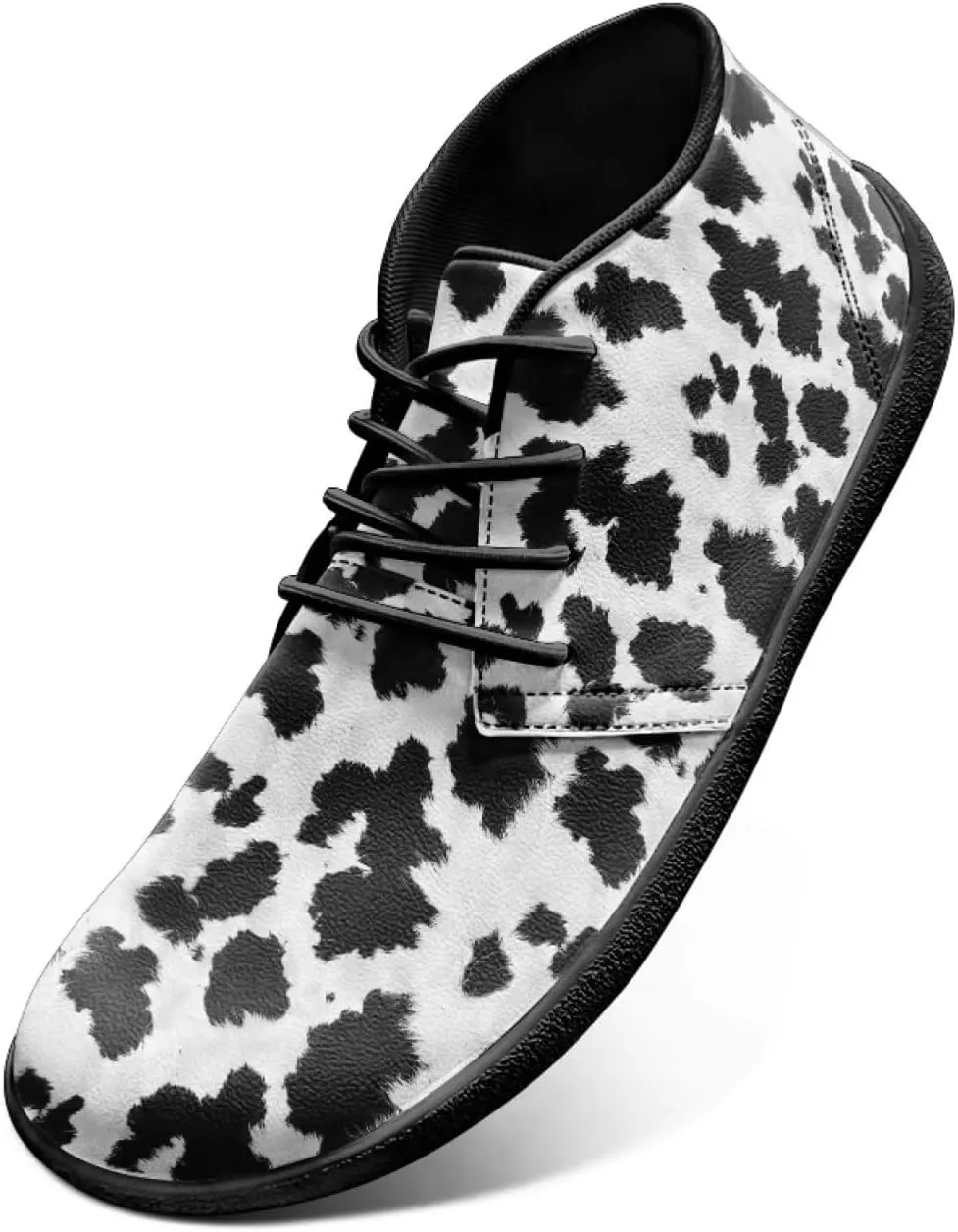 Howilath Zebra Print Barefoot Shoes Men Waterproof Running Cross Training Shoe with Zero Drop Sole Low Zero Drop Sneaker