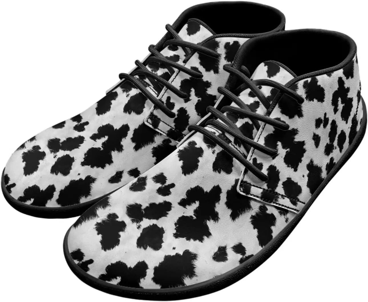 Howilath Zebra Print Barefoot Shoes Men Waterproof Running Cross Training Shoe with Zero Drop Sole Low Zero Drop Sneaker