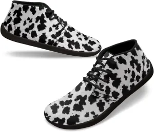 Howilath Zebra Print Barefoot Shoes Men Waterproof Running Cross Training Shoe with Zero Drop Sole Low Zero Drop Sneaker