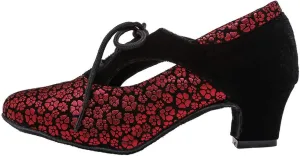 HROYL Women Ballroom Dance Shoes Lace-up Latin Salsa Practice Dance Shoes,YCL318