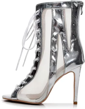 HROYL Women Open Toe Dance Boots Salsa Latin Ballroom Party Performence Jazz Heels Class Dance Shoes,Model QJW7235