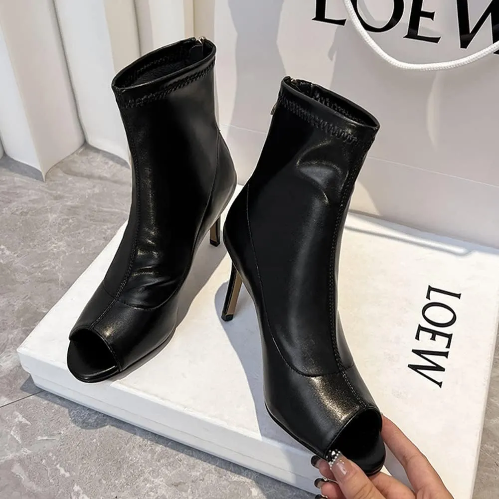HROYL Zapatos de Baile Latino Mujer Zapatos de Baile de Saln Botas de Baile de Punta Abier