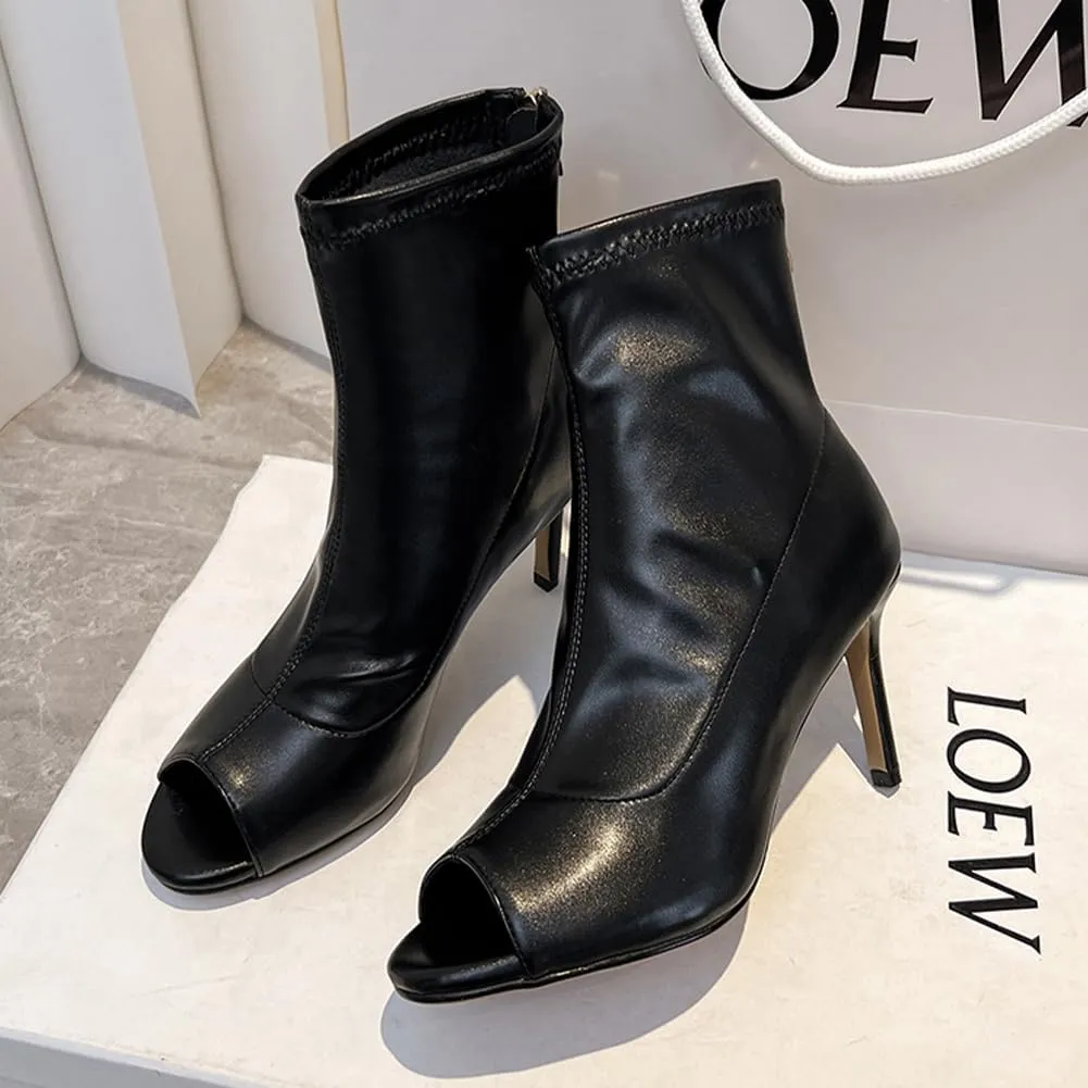 HROYL Zapatos de Baile Latino Mujer Zapatos de Baile de Saln Botas de Baile de Punta Abier
