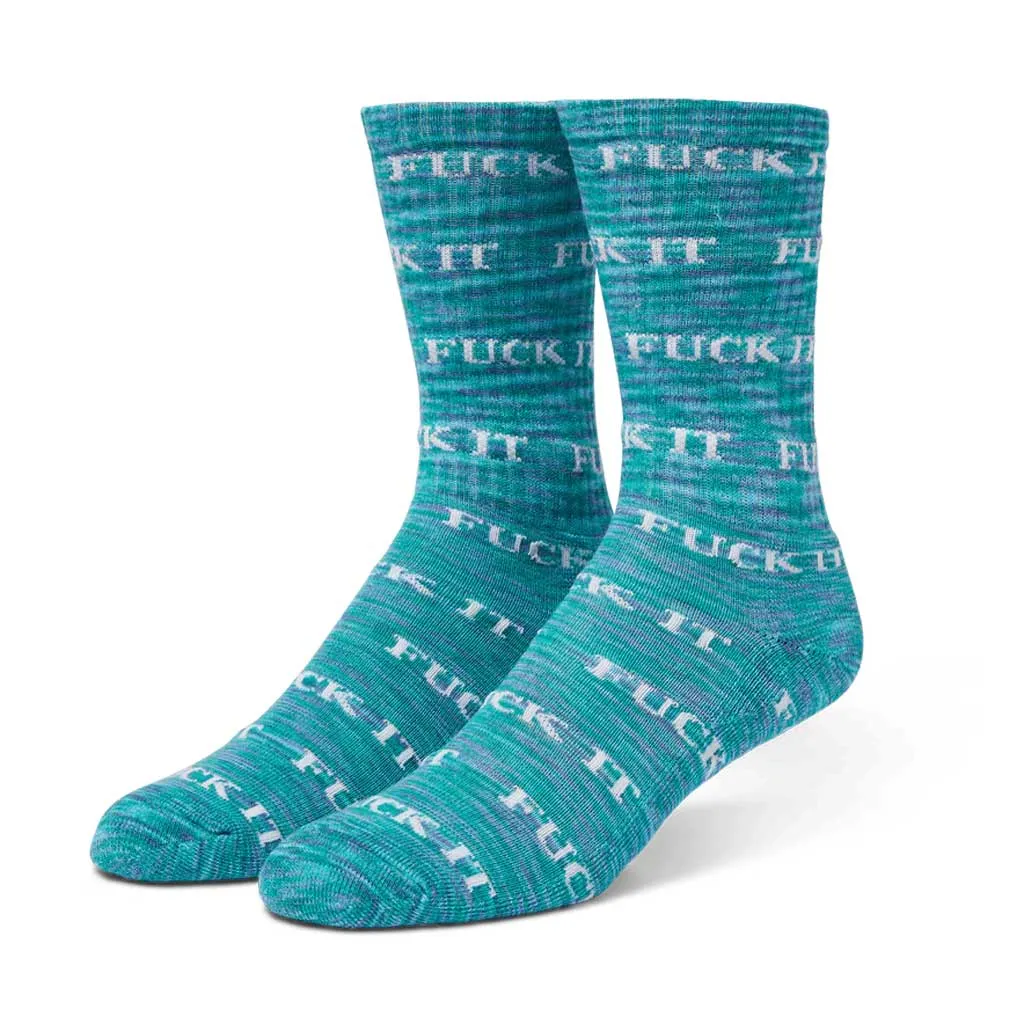 HUF FUCK IT MARLE SOCKS - SEA GREEN
