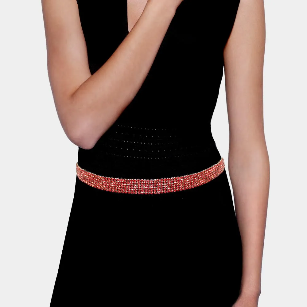 iLLASPARKZ 6Rows Rhinestone Belt