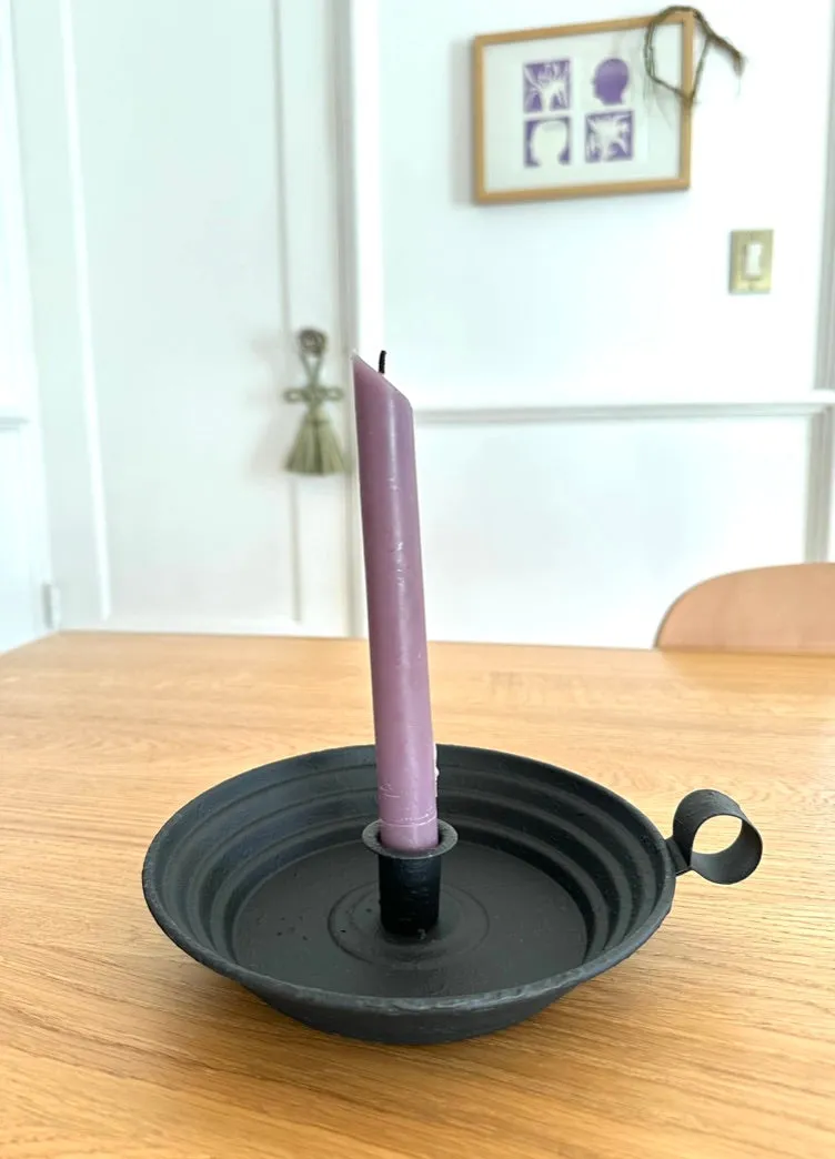 Iron Round Candlestick Holder