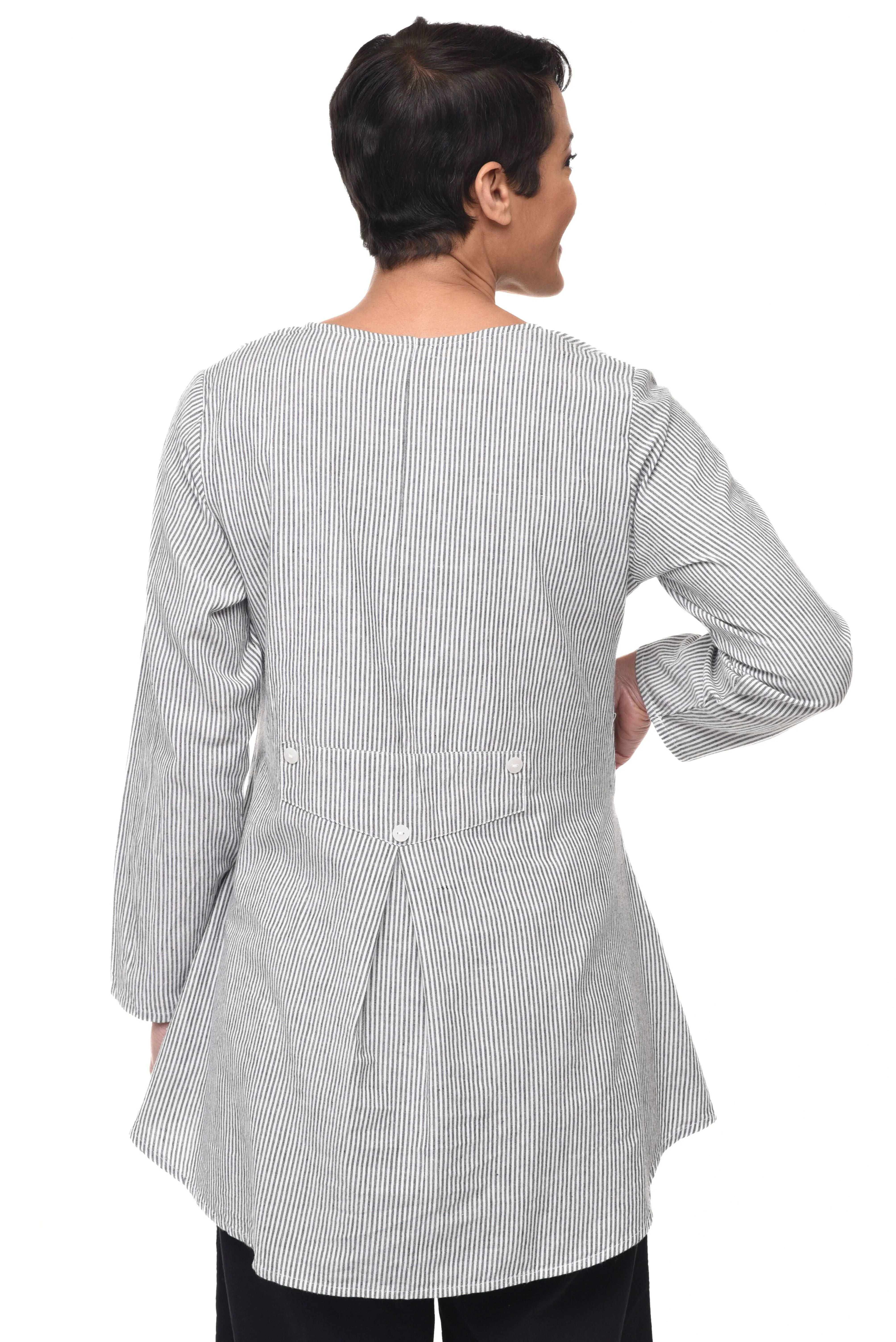 Ivy Womens Jacket in Ticking Stripe