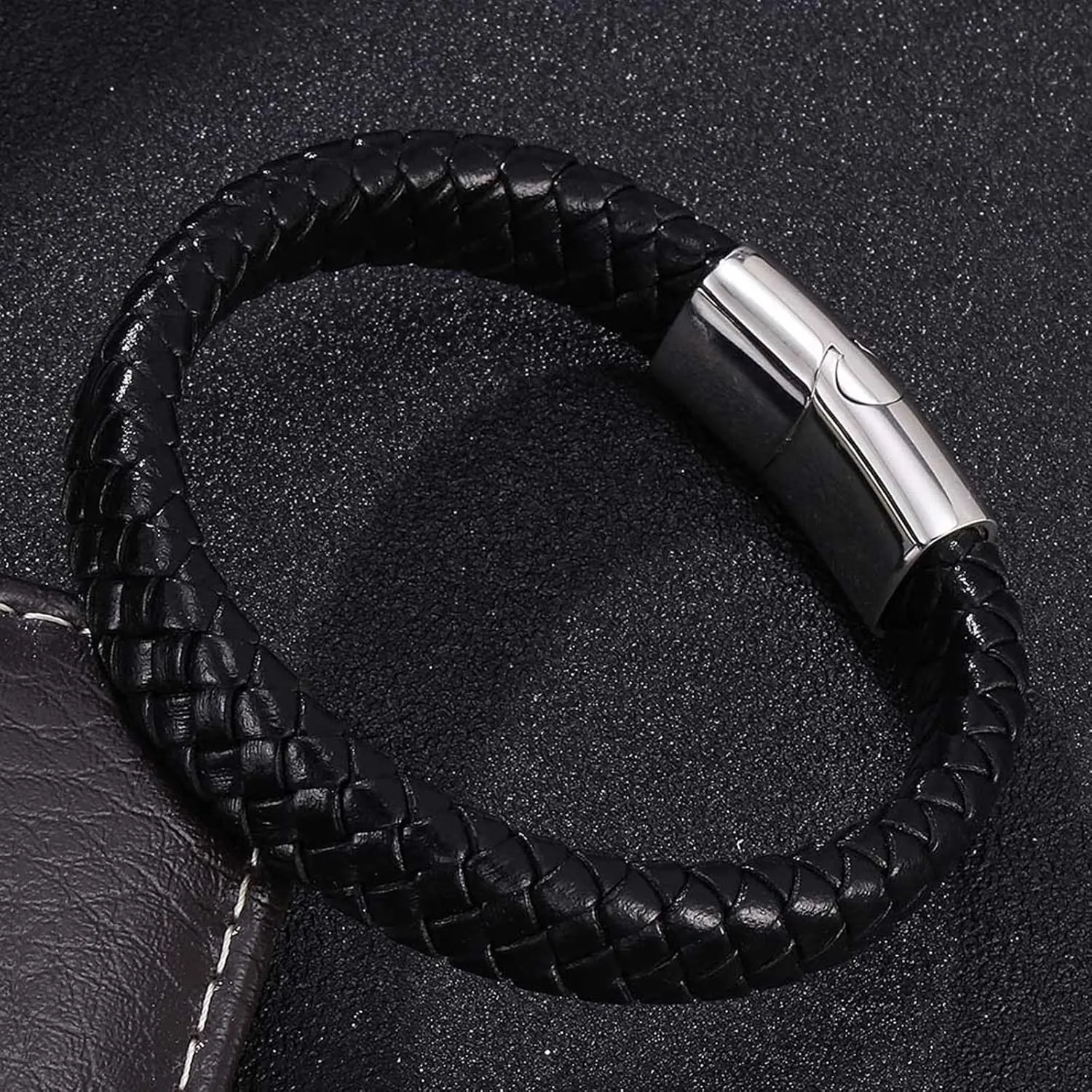 Jewelry Bracelets, Stainless Steel Bracelets Simple Style Braided Engagement Jewelry Gifts for Men