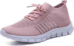 JITUUE Sneakers for Women Slip On Mesh Breathable Lace Up Casual Running Shoes