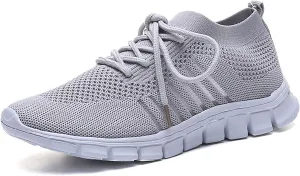 JITUUE Sneakers for Women Slip On Mesh Breathable Lace Up Casual Running Shoes