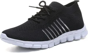 JITUUE Sneakers for Women Slip On Mesh Breathable Lace Up Casual Running Shoes