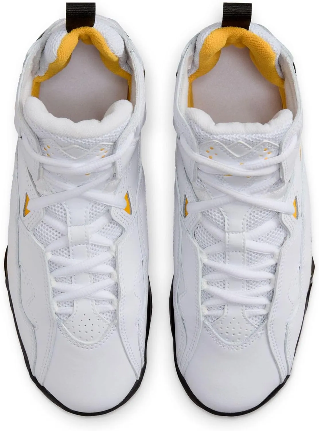 Jordan Big Kid's True Flight White/Black-Yellow Ochre (343795 107)