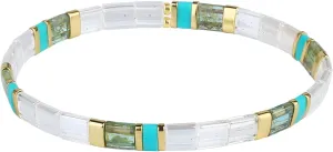 KELITCH Women Stretch Bracelets Delicate Multi-color Tila Miyuki Beads Bracelets Women Handmade Personalized Bracelets (3H)
