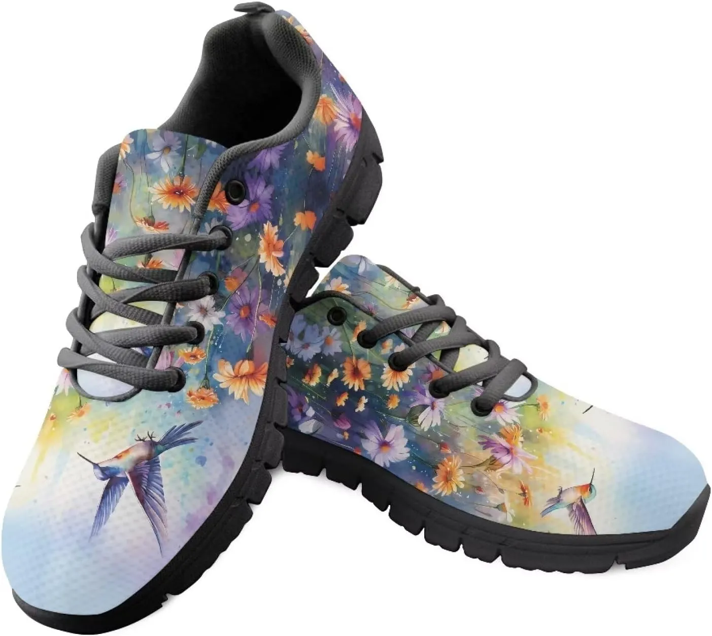 Kuiaobaty Walking Running Tennis Shoes Women's Fashion Sneakers Men's Athletic Shoes Lace-up Lightweight Breathable