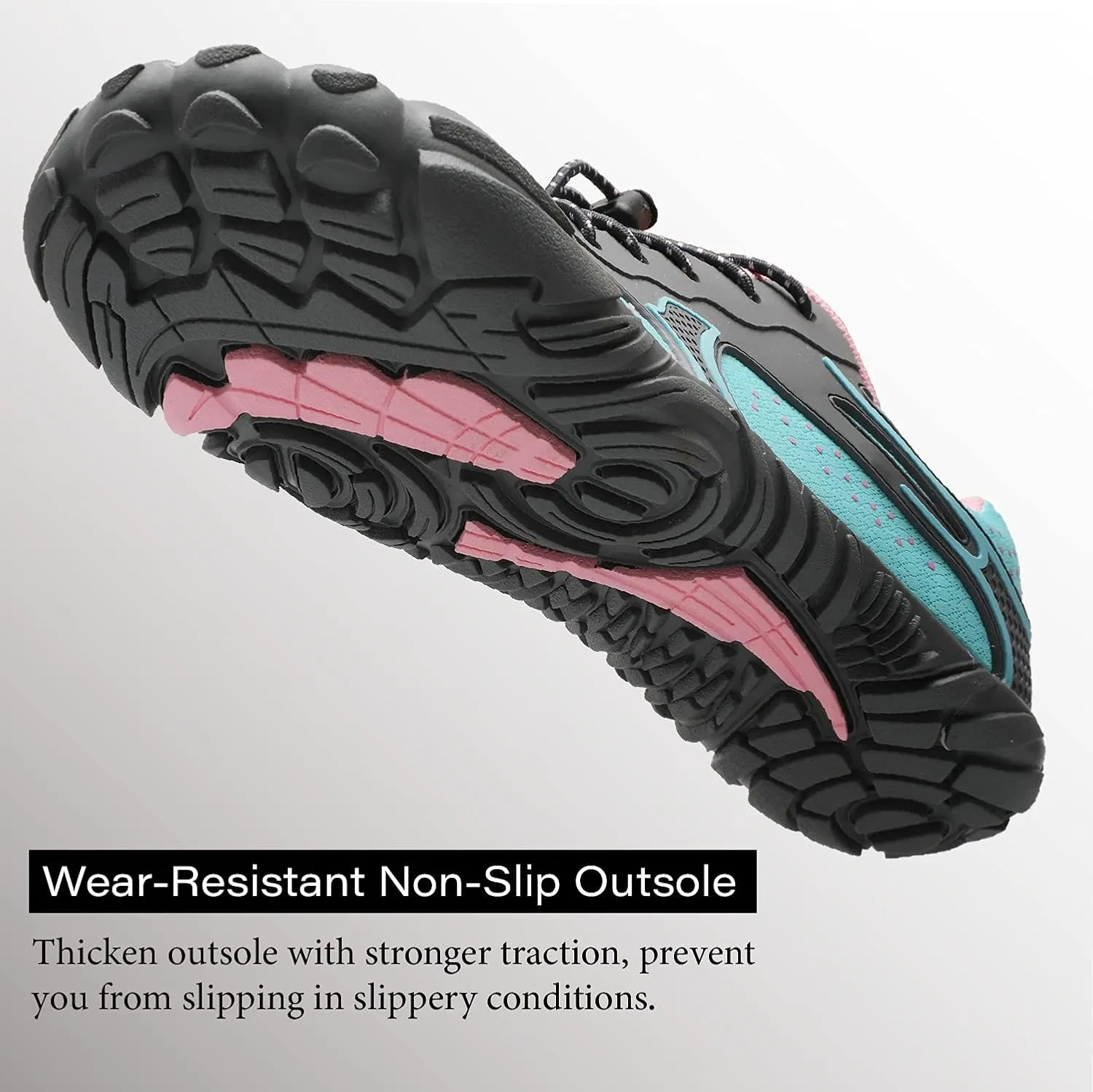 L-RUN Barefoot Water Shoes Women Mens Aqua Sock Athletic Hiking Water Sports Shoes for Swim Beach Pool Sand Diving Walking