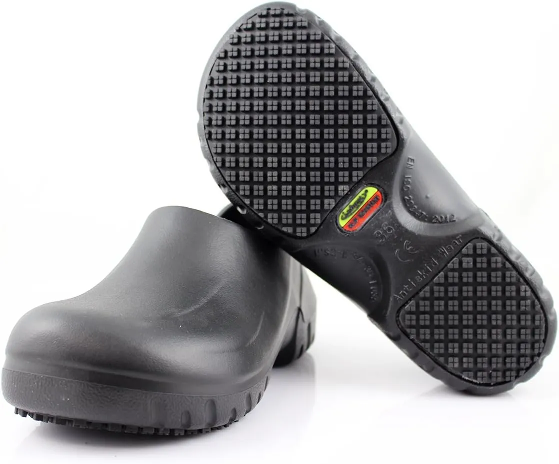 Laforst Atomic Mens Nonslip Comfortable Work Shoes for Men - Nursing - Chef - Waterproof Non Slip Pro Shoes  Free Socks