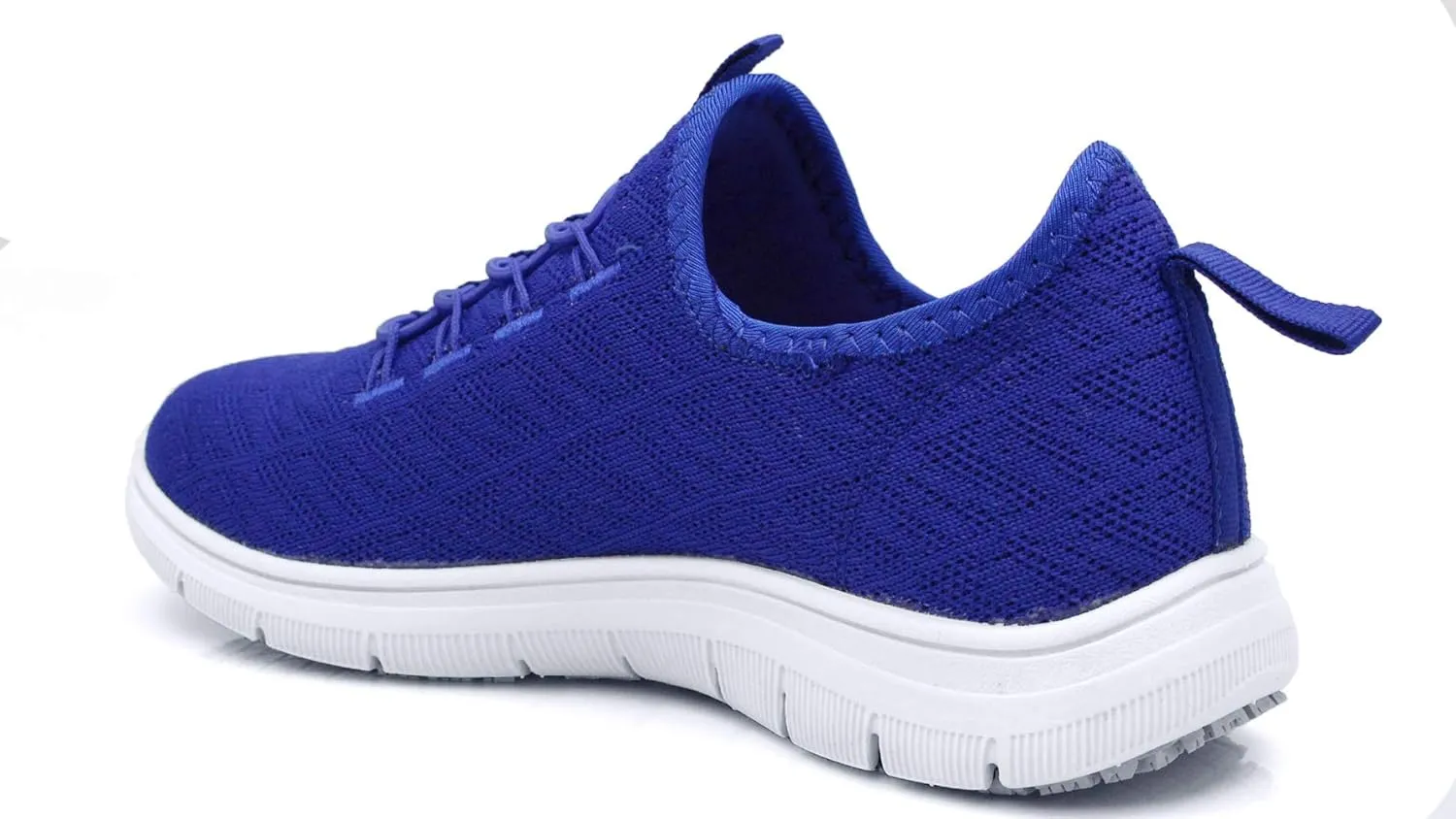 Laforst Jewel 3155 Womens Synthetic Mesh Upper Lace Up Slip Resistant Server Waitress Slip On Sneaker Free Socks