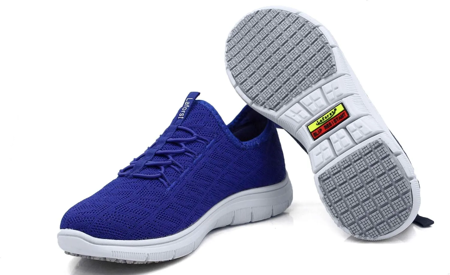 Laforst Jewel 3155 Womens Synthetic Mesh Upper Lace Up Slip Resistant Server Waitress Slip On Sneaker Free Socks