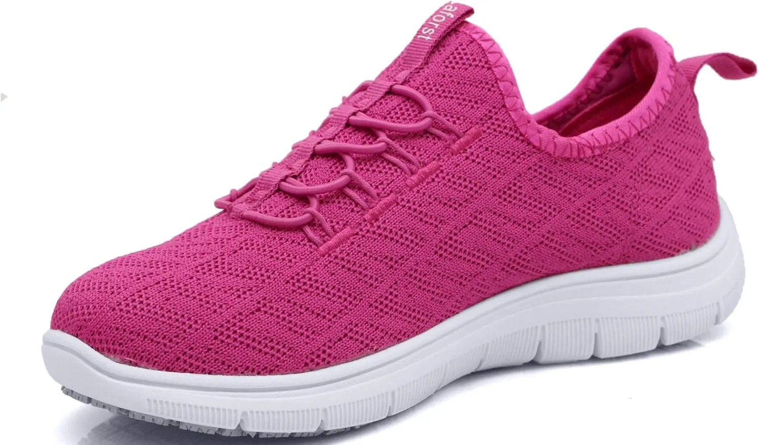 Laforst Jewel 3155 Womens Synthetic Mesh Upper Lace Up Slip Resistant Server Waitress Slip On Sneaker Free Socks