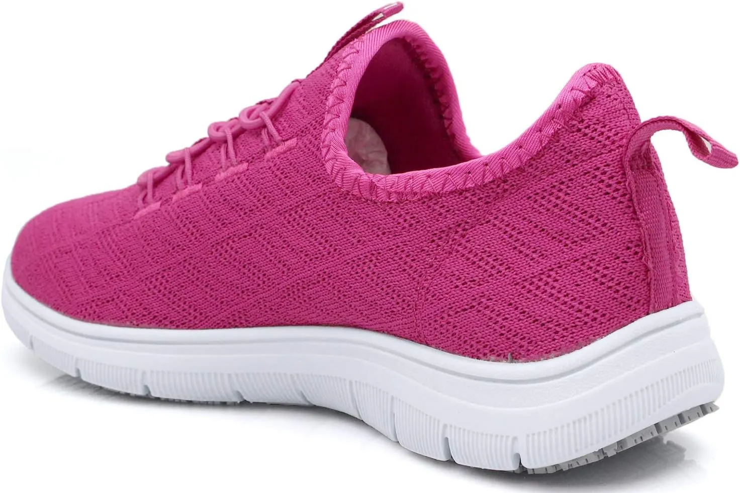 Laforst Jewel 3155 Womens Synthetic Mesh Upper Lace Up Slip Resistant Server Waitress Slip On Sneaker Free Socks