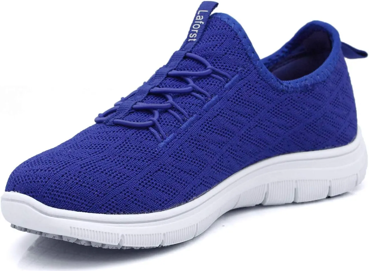 Laforst Jewel 3155 Womens Synthetic Mesh Upper Lace Up Slip Resistant Server Waitress Slip On Sneaker Free Socks