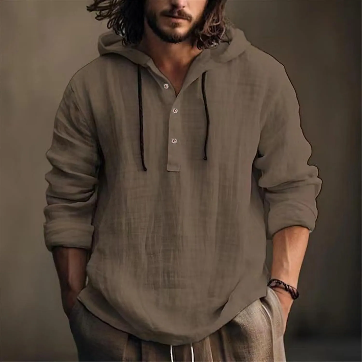 LCMTWX Men's Button Down Shirts Cotton Long Sleeve Breathable Mens Shirt Loose Blouse Men's Blouse Mens Long Sleeve Tee