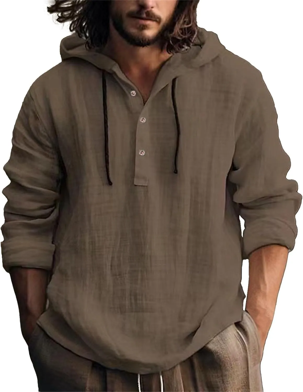 LCMTWX Men's Button Down Shirts Cotton Long Sleeve Breathable Mens Shirt Loose Blouse Men's Blouse Mens Long Sleeve Tee
