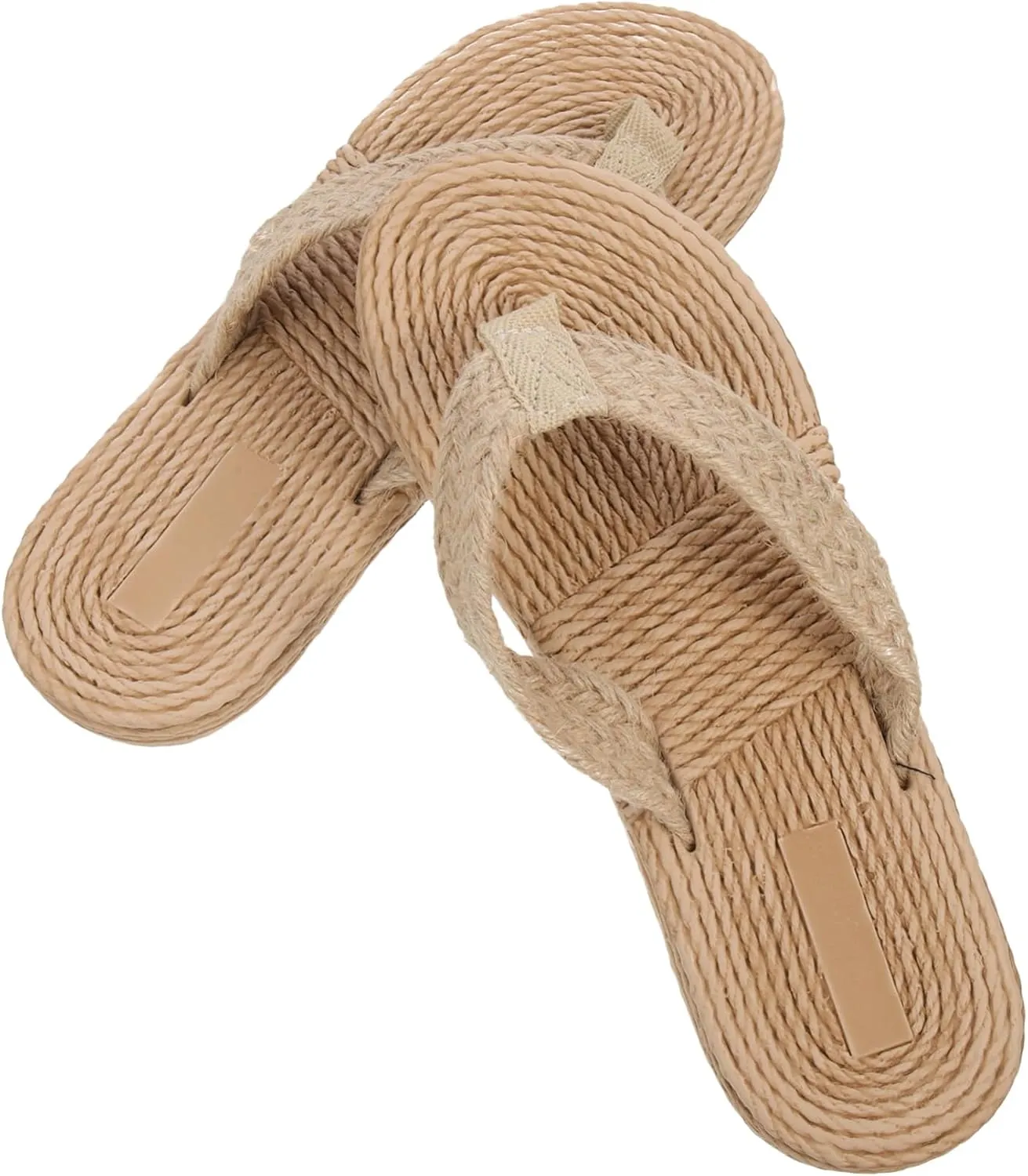 LIFKOME 1Pair Imitation Straw Woven Slippers for Women Simple Beach Shoes Comfortable Flat Design for Summer Outings Versatile Footwear for Jeans Shorts and Skirts Present for Friends