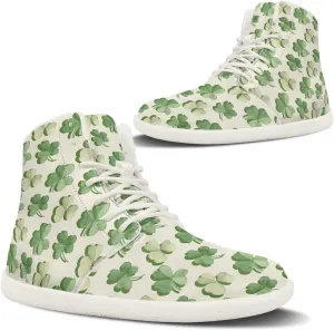 Lightweight Barefoot Shoe for Womens Fashion High Top Walking Sneakers Breathable Cute Travel Shoes for Athletic US 6-13.5 White Sole