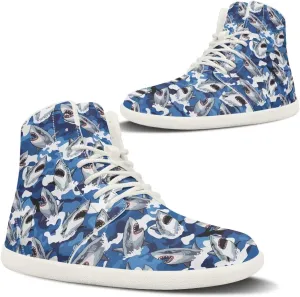 Lightweight Barefoot Shoe for Womens Fashion High Top Walking Sneakers Breathable Cute Travel Shoes for Athletic US 6-13.5 White Sole