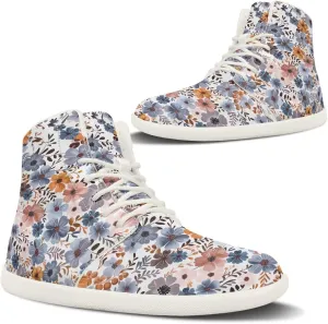 Lightweight Barefoot Shoe for Womens Fashion High Top Walking Sneakers Breathable Cute Travel Shoes for Athletic US 6-13.5 White Sole