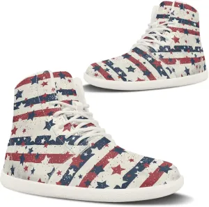 Lightweight Barefoot Shoe for Womens Fashion High Top Walking Sneakers Breathable Cute Travel Shoes for Athletic US 6-13.5 White Sole