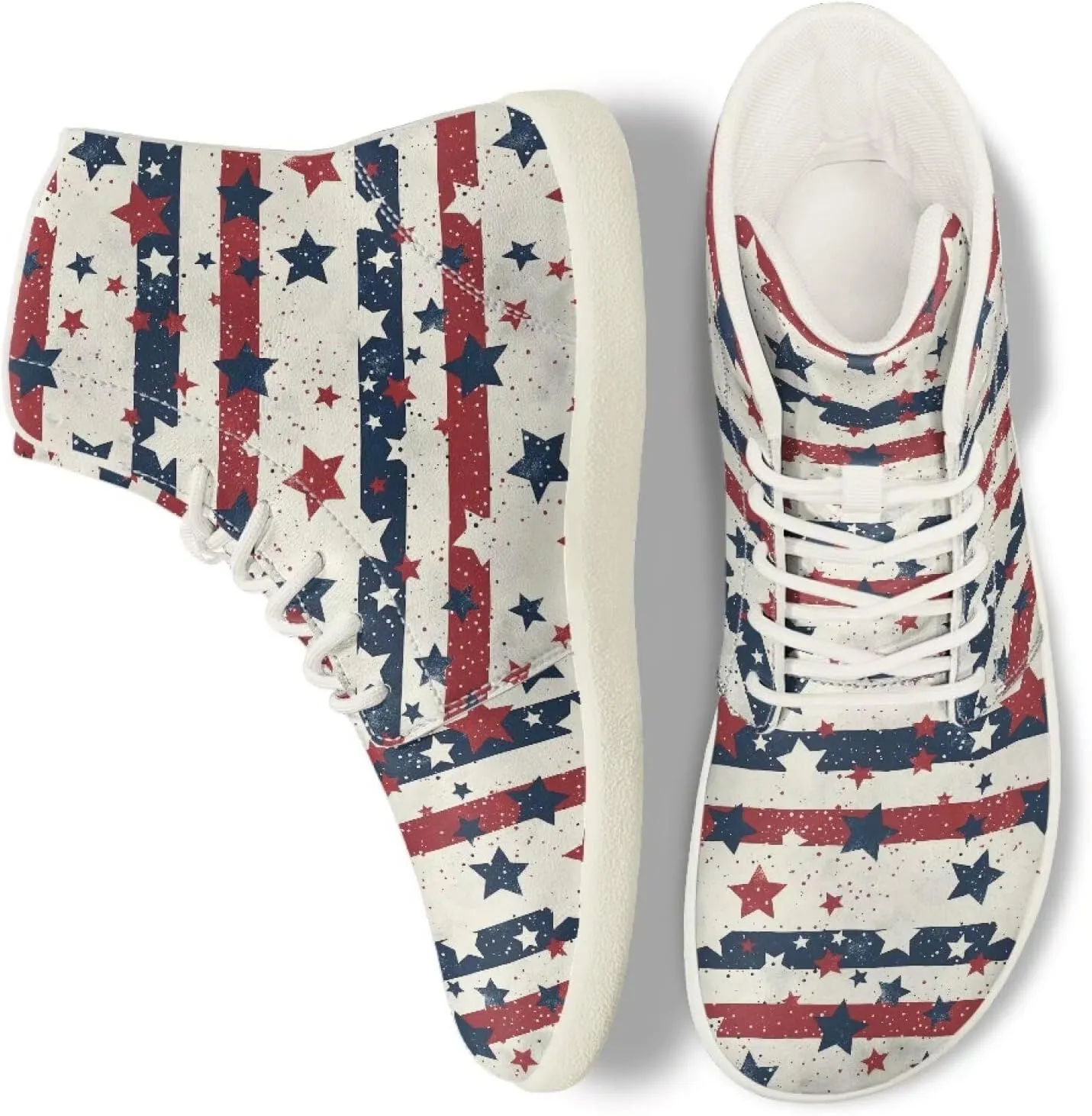 Lightweight Barefoot Shoe for Womens Fashion High Top Walking Sneakers Breathable Cute Travel Shoes for Athletic US 6-13.5 White Sole