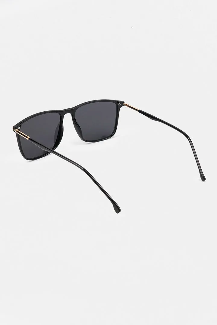 Lightweight Square Sunglasses - Black