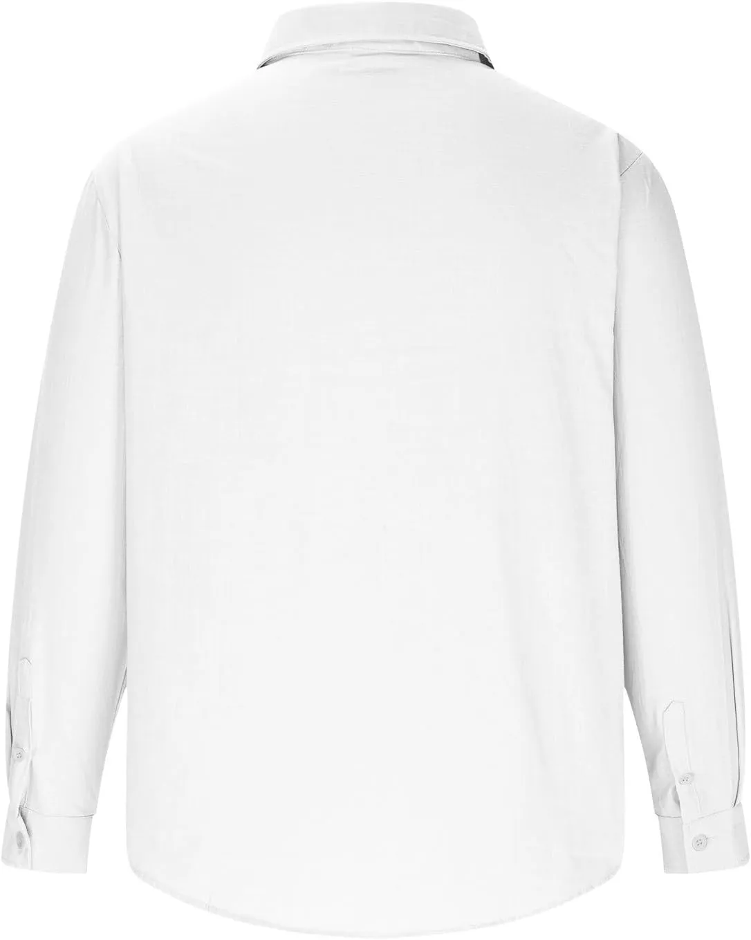 Linen Shirts for Men Casual Button Down Shirt Loose Long Sleeve Collared Tops Casual Vacation Holiday Beach Tshirt