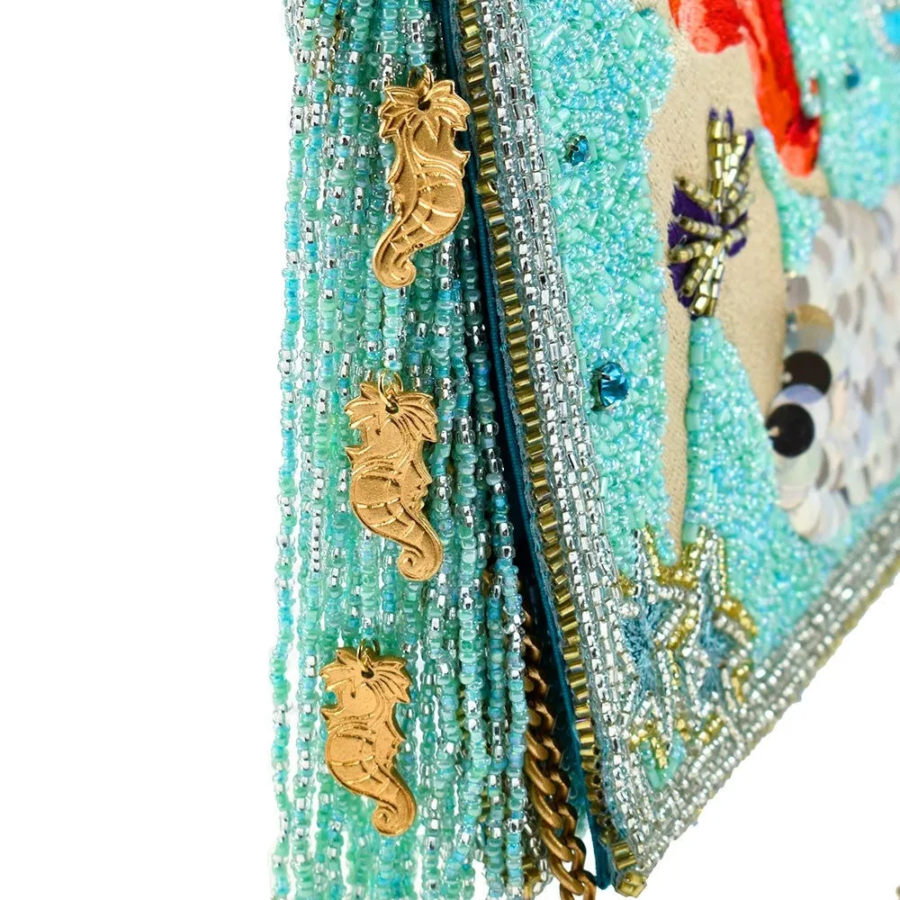 Mary Frances Ariel Disney The Little Mermaid Beaded Cross body Clutch