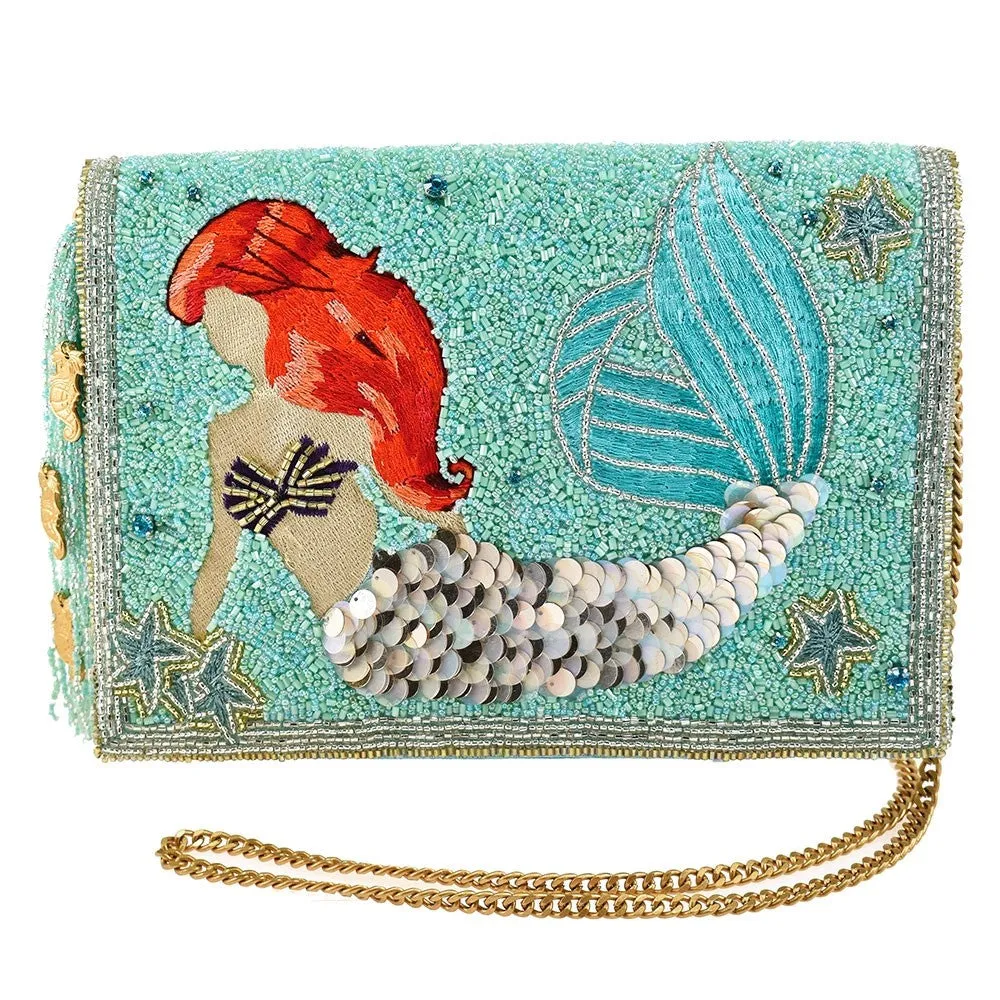 Mary Frances Ariel Disney The Little Mermaid Beaded Cross body Clutch