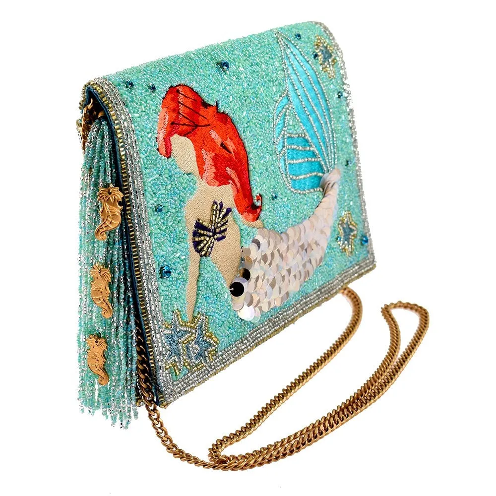 Mary Frances Ariel Disney The Little Mermaid Beaded Cross body Clutch