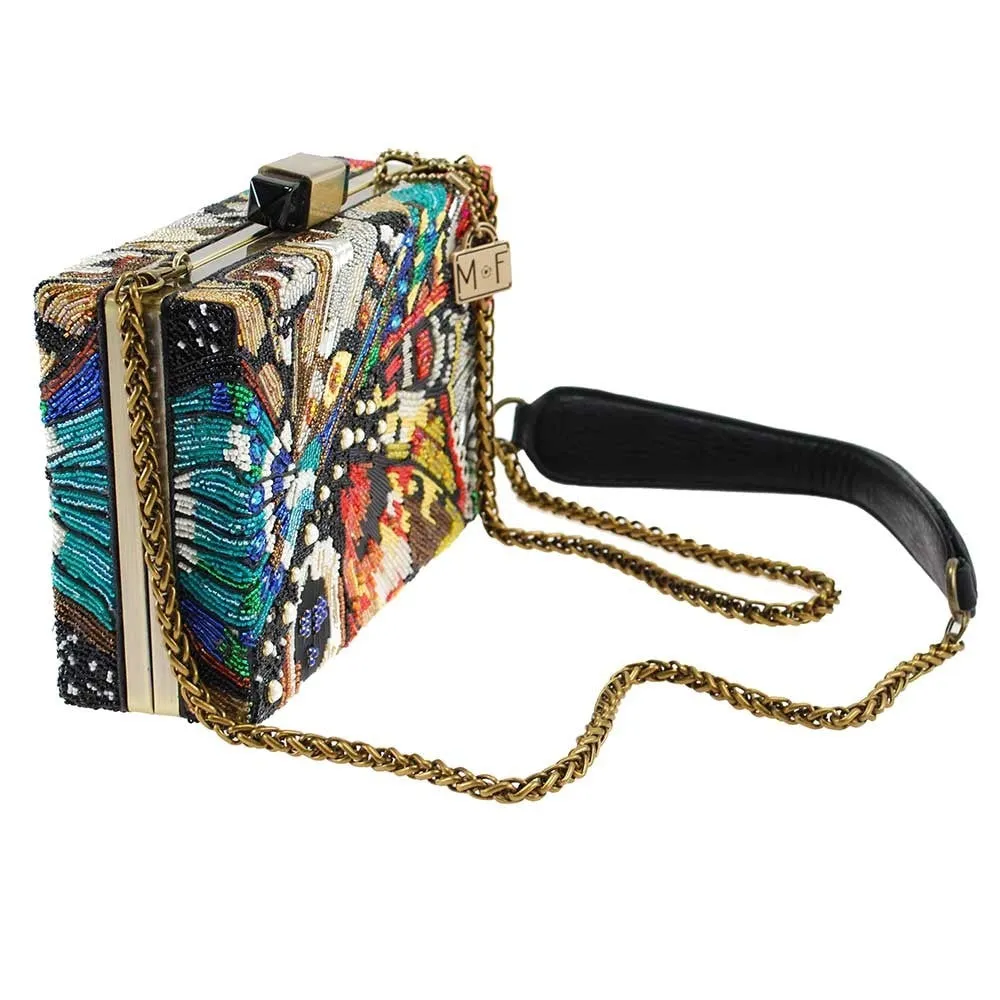 Mary Frances Modern Butterfly Beaded Cross body Handbag