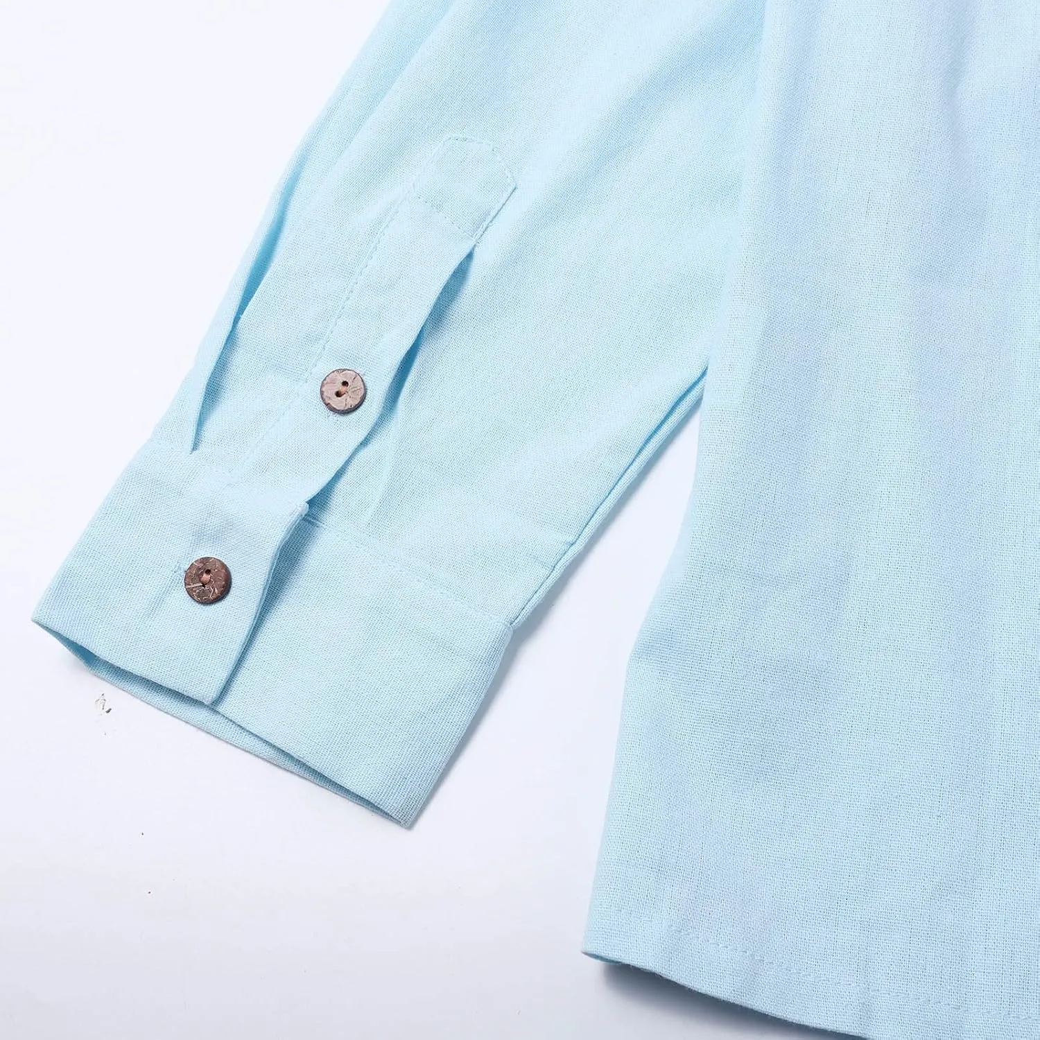Mens Casual Long Sleeve Cotton Linen Shirts Color Pocket Long Sleeve Shirt Top Long Sleeve Shirts for Men Mens