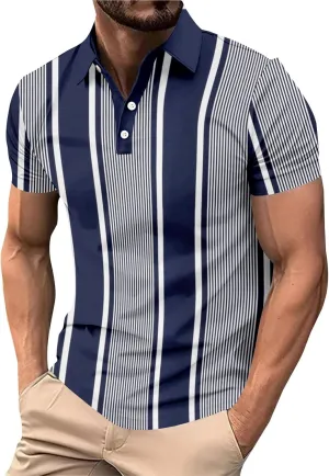 Men's Golf Polo Shirts Crewneck Dry Fit Slim Fit Soft Work Summer Shirts