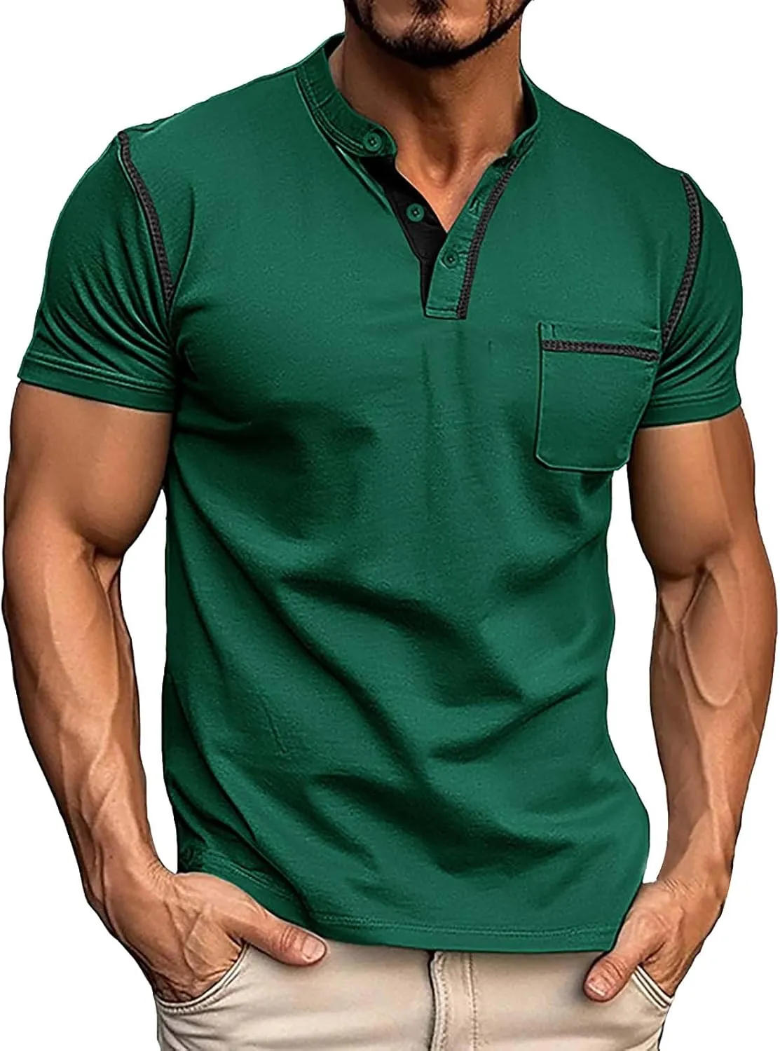 Men's Golf Polo Shirts Crewneck Dry Fit Wrinkle Free Lightweight Business Summer Shirts 2025