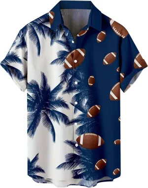 Men's Hawaiian Floral Shirts Cotton Linen Beach Flower Shirt and Long Suits Mens Printed Summer Beach Casual