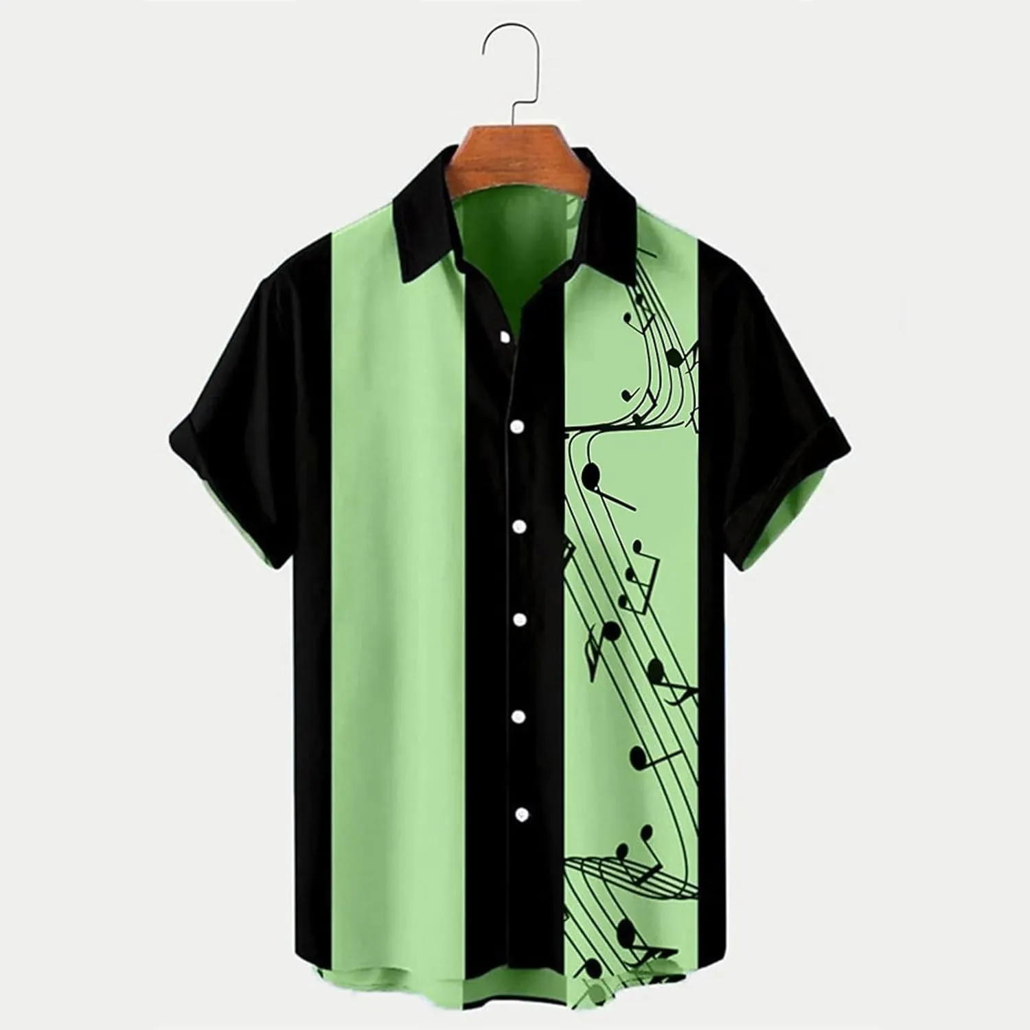Mens Linen Shirt Short Sleeve Button Down Men Holiday Beach Shirts Funny Performence Printed Short Sleeve Tropical