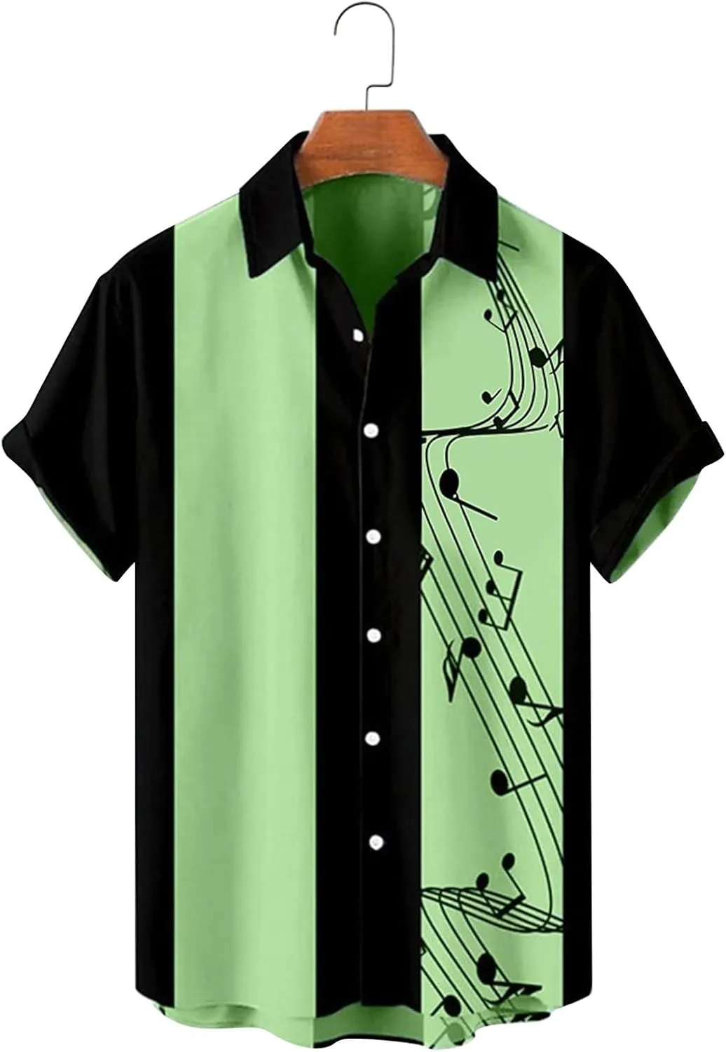 Mens Linen Shirt Short Sleeve Button Down Men Holiday Beach Shirts Funny Performence Printed Short Sleeve Tropical