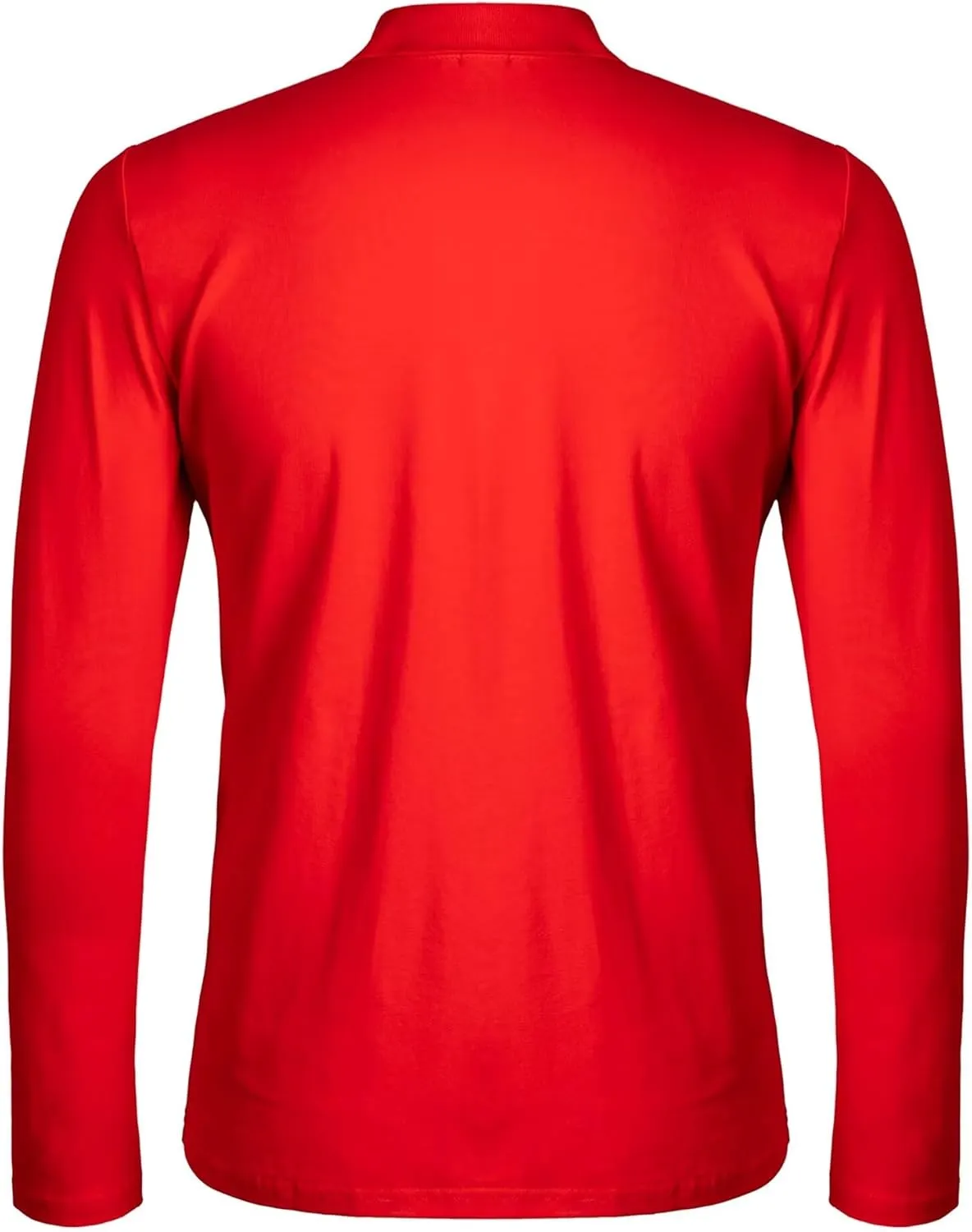 Mens Polo Shirts Cotton Solid Long Sleeve Polo Rugby Shirts