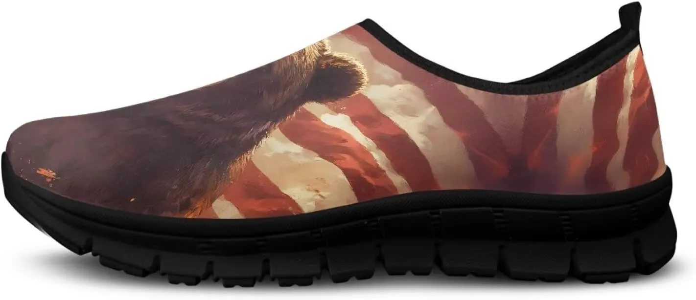 Mens Slip On Walking Shoes Non Slip Tennis Shoes Lightweight Breathable Mesh Fashion Workout Gym Running Sneakers US Size 5-14