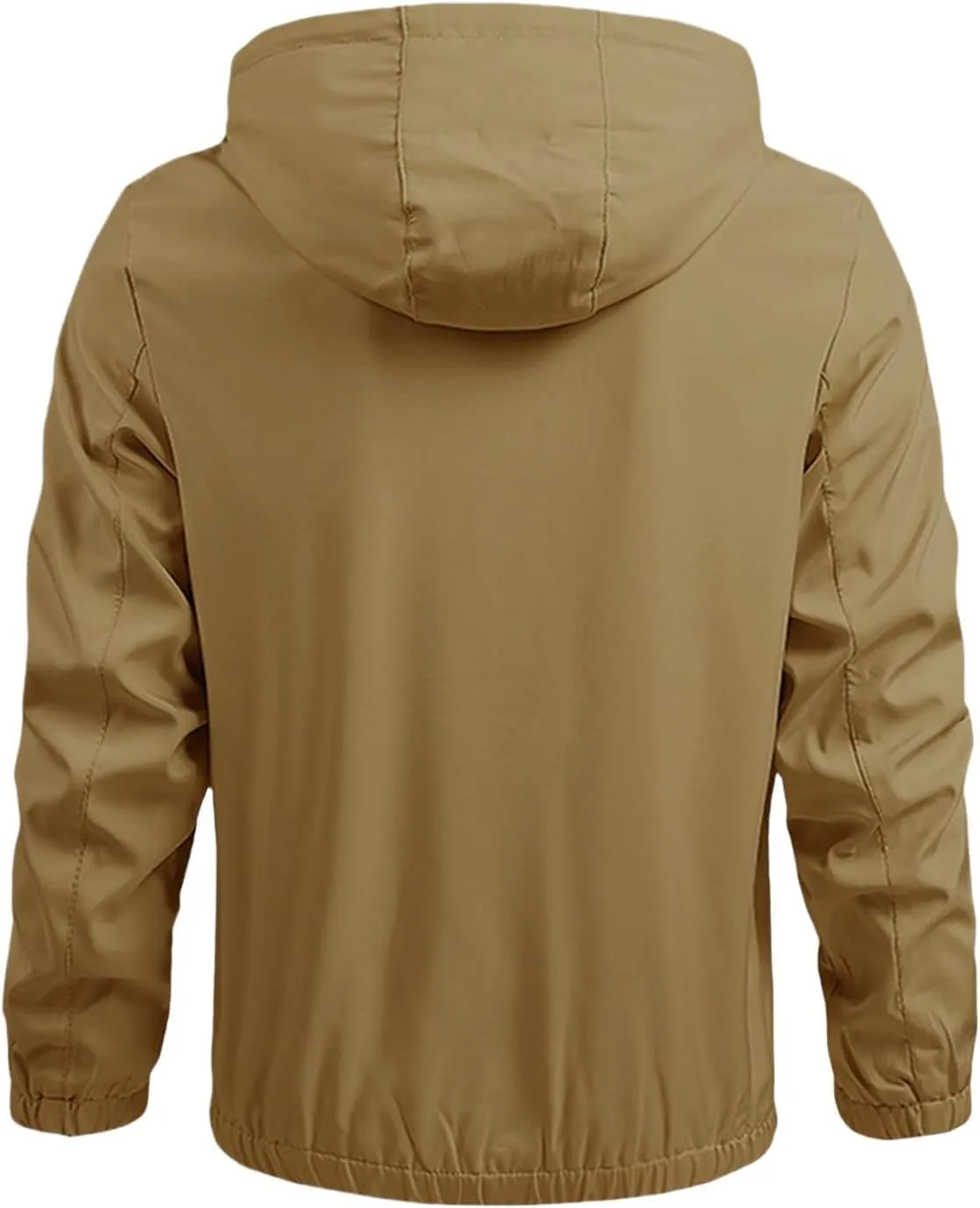 Men's Softshell Hiking Jacket Waterproof Fleece-Lined Lightweight Windbreaker for Outdoor