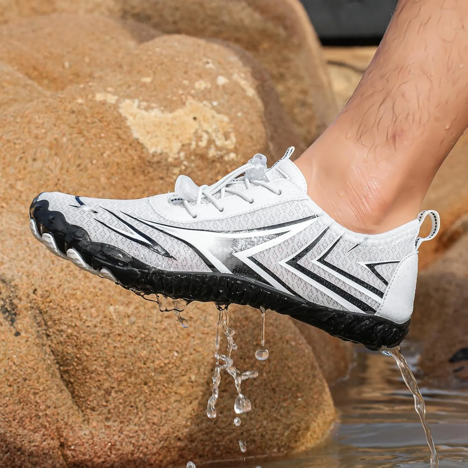 Men's Women's Barefoot Shoes Athletic Hiking Water Shoes Wide Toe Box Healthy & Non-Slip Breathable Barefoot Water Shoes Beach Pool Aqua Swim Surf Hiking Walking Shoes