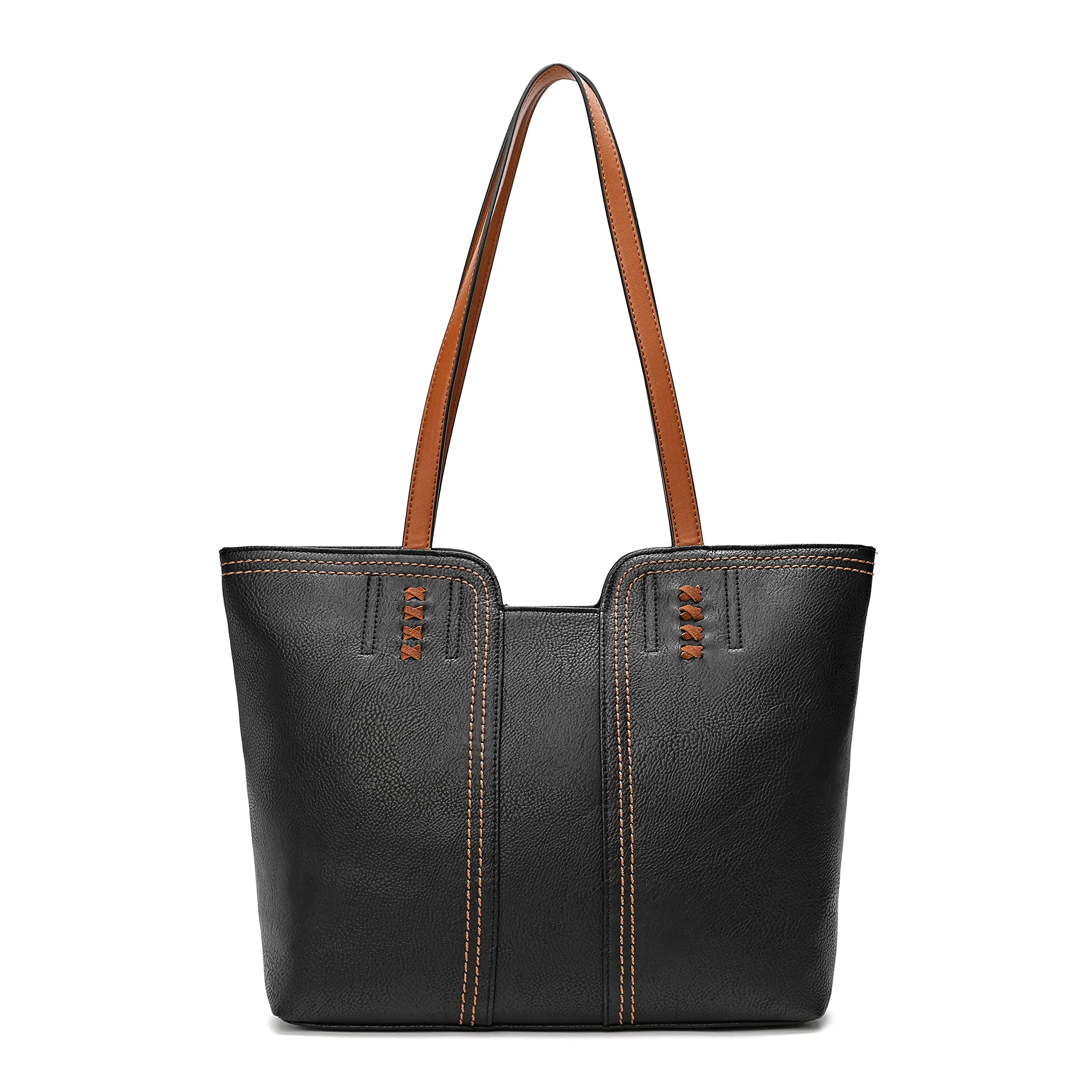 Montana West Black Tote Bag for Women Top Handle Satchel Purse Oversized Shoulder Handbag Hobo Bags Black Gift MWC-118BK